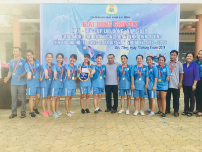 Giải bóng chuyền Liên đoàn lao động huyện Dầu Tiếng 2018
